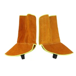 Couvre-chaussures de soudeur en cuir de vachette pleine fleur de haute qualité, résistants, imperméables, respirants, anti-étincelles, écologiques - Product Image 1