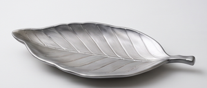 Plateau de service en aluminium moulé en forme de feuille, argenté, avec motif veiné, pour présentation alimentaire, idéal pour hôtels et restaurants, directement de l'usine - Product Image 4