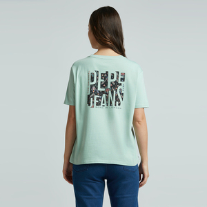 เสื้อยืดผู้หญิงทรงปกติ แขนสั้น ผ้า 220gsm คุณภาพสูง เป็นมิตรกับสิ่งแวดล้อม ตกแต่งลายปักแบบดรอปโชลเดอร์ สำหรับฤดูร้อน ปรับแต่งได้ - Product Image 2