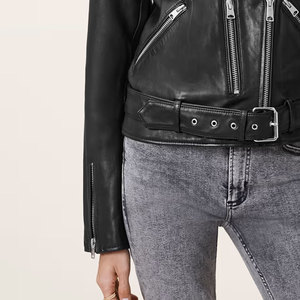 New Arrivals 2026 Latest Design Cropped Unisex Leather Jackets Made Genuine Leather Jackets For Women's - Product Image 5