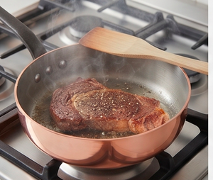 Copper Sauce <b>Pan</b> With Lid Modern Design Heat Resistant For Gas <b>And</b> Induction Cooker Use Stainless Steel Handle - Product Image 5