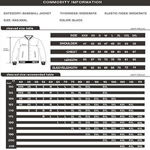 Varsity <b>Jacket</b> Letterman Style Premium Polyester/Cotton Blend Casual Streetwear College Fashion Long <b>Thin</b> Breathable <b>Waterproof</b> - Product Image 6