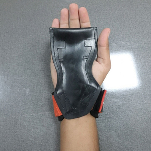 Poignées en cuir pour la musculation, poignées rembourrées pour la musculation, pour tractions, rames, entraînement de force - Product Image 4
