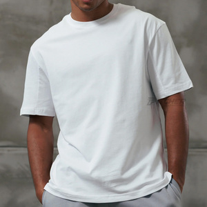 Camisetas Extra Grandes de Algodón/Poliéster Tejidas para Hombre, Estilo Urbano, con Impresión de Logotipo Personalizado - Product Image 1