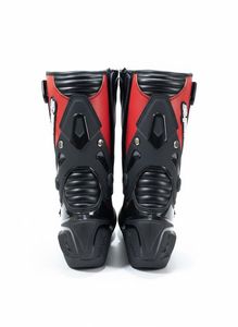 Bottes de moto en cuir véritable rouge, homologuées CE, imperméables, hauteur genou, protection toutes saisons, équipement de tourisme, chaussures de moto - Product Image 2