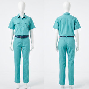 Combinaison de travail unisexe Econex Sports bleue haute visibilité respirante certifiée CE avec bandes réfléchissantes en coton – Uniforme de sécurité - Product Image 1