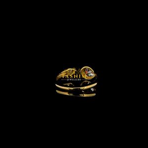 Bague de fiançailles pour femme Tasnim, plaquée or 18 carats, avec moissanite VVS taille poire, sertie à griffes, style classique, bande de diamants - Product Image 4