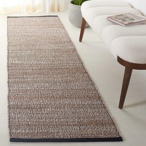 Tapis de couloir moderne en jute, brun uni, tissage plat, avec envers antidérapant en caoutchouc, à poils fins, pour usage domestique - Product Image 6