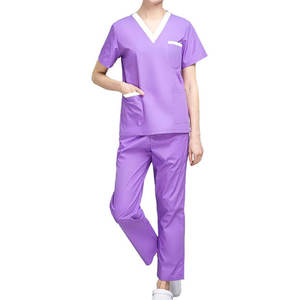 Ensemble d'uniformes médicaux, tissu confortable, tenue de travail quotidienne, uniforme du personnel infirmier de clinique, léger et respirant - Product Image 1