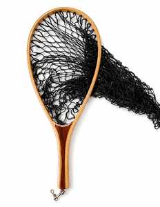 Wholesale Trout Fishing Catch and Release <b>Net</b> <b>Fly</b> Fishing <b>Net</b> Wooden Frame Fish Landing <b>Net</b> with Clear Soft Rubber Mesh - Product Image 1