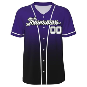 ชุดยูนิฟอร์มเบสบอลคุณภาพสูง ระบายอากาศได้ดี 100% ชุดกีฬาสำหรับทุกเพศ พิมพ์ลายซิลค์สกรีน เสื้อเจอร์ซีย์ซอฟต์บอลแบบติดกระดุม กางเกงขายาว - Product Image 2