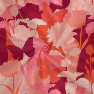 Tissu Chanderi en coton et soie imprimé numériquement, respirant, léger, 100 GSM, biologique, personnalisé, de haute qualité, pour vêtements de filles brodés - Product Image 2
