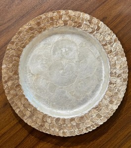 Luxury Handmade Mother Pearl Inlay 5mm Thick Charger <b>Plate</b> Scalloped Shell Mosaic Decorative Placemat Hotel Tableware Carton - Product Image 2