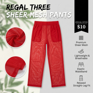Pantalon en maille transparente de haute qualité, léger, avec taille élastique, vente en gros - Product Image 1