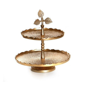Premium <b>Marble</b> Top Metal <b>Cake</b> <b>Stand</b> with Gold Frame for Luxury Dining and Dessert Serving - Product Image 2