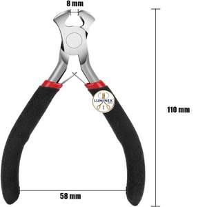 Alicates de Corte de Extremos de Acero Inoxidable LUMINEX IMPEX (Tipo de Mordazas Planas/Cortador de Extremos) - Ligeros para Joyería, Chapado, Fabricación de Pulseras y Manualidades - Product Image 2