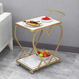 Chariot de bar moderne noir en métal et bois, combinaison bois et métal, 4 roues pivotantes, étagère de rangement - Product Image 6