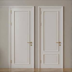 Modern Wooden MDF Interior Slab Doors Custom Factory Finished Solid Wood Panel Bedroom Doors for Apartments Villa Hotel Use - Product Image 5