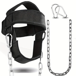 Adjustable Breathable Durable Anti-Slip Weight Lifting Neck <b>Training</b> <b>Head</b> Harness with Neoprene Chain Belt - Product Image 6