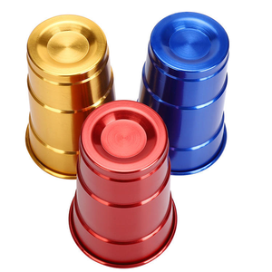 Gobelets en aluminium au design unique avec logo personnalisé, finition miroir et mate, tasses à boire en métal de qualité supérieure, empilables et durables - Product Image 3