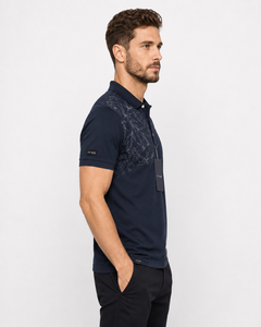 F2 WIN T-shirt décontracté pour homme, bleu marine uni, à manches courtes, en coton tricoté, séchage rapide, respirant, coupe classique, OEM 2026 - Product Image 3