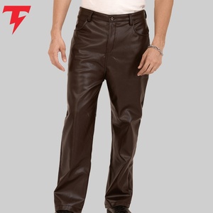 <b>Men</b> <b>Leather</b> <b>Pants</b> Genuine <b>Leather</b> Slim Fit Casual Trousers Comfortable Durable Stylish Everyday Wear Wholesale Apparel - Product Image 1