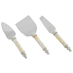 Cuchillo de Queso de Lujo con Incrustaciones de Nácar, Chapado en Oro, de Acero Inoxidable, Cortador y Esparcidor de Queso, Accesorios para Tabla de Charcutería - Product Image 3