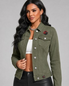 Gilet en jean délavé pour femme, style vintage, sans manches, boutonné, décontracté, avec poches fonctionnelles et coupe confortable - Product Image 3