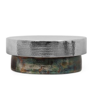 High-End Geometric Metal Coffee <b>Table</b> with Marble Finish Top Contemporary Center <b>Table</b> Design - Product Image 6