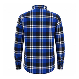 Chemise en flanelle de bonne qualité, logo personnalisé, vente en gros d'usine, confortable, 100% coton, manches longues, chemise en flanelle à carreaux décontractée pour hommes - Product Image 3