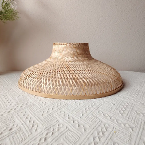 Bamboo Wide Dome Pendant <b>Light</b> for Home Decoration <b>Dining</b> Area Restaurant and Cafe - Product Image 4