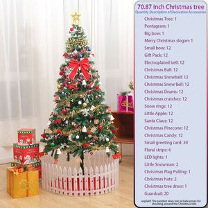Pre-Lit 7ft Artificial Christmas <b>Tree</b> with <b>LED</b> Energy Saving Lights 195 Pendant <b>Tree</b> Skirts and Guardrails 6ft Size - Product Image 3