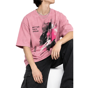 เสื้อยืดสตรีทแวร์คอกลมแขนสั้นทรงโอเวอร์ไซส์แบบลำลอง ดีไซน์ตามสั่ง รับผลิตแบบ OEM ODM เสื้อยืดพิมพ์ลายกราฟิกสำหรับผู้ชาย ผ้าฝ้าย 100% ผลิตตามสั่ง - Product Image 4