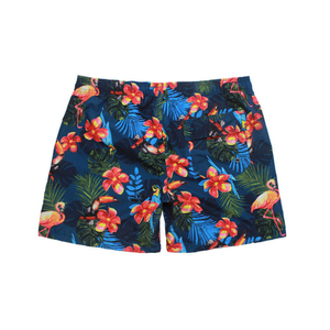 Wholesale 100% Polyester Canvas Men Swim Shorts <b>Elastic</b> Waist Sublimation Transfer Print Quick Dry Customizable Beach Shorts - Product Image 1