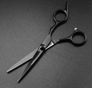 Ciseaux de coiffure professionnels en acier japonais noir pour la coupe et l'éclaircissement des cheveux, ciseaux de barbier - Product Image 1