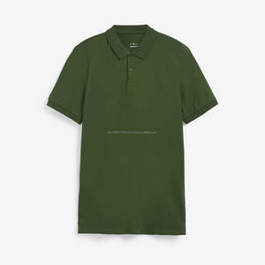 100% coton chemises pour hommes vierges logo brodé plaine à manches courtes polo pour hommes grande taille chemises pour hommes - Product Image 4