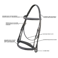 Rênes de saut d'obstacles en cuir italien tendance, équipement sportif indien de haute qualité, confortables pour la course équestre Horsekraft