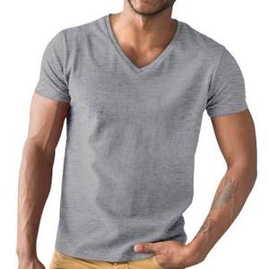 Organic Cotton Men Lightweight Casual V Neck <b>Tshirt</b> Wholesale - Product Image 1
