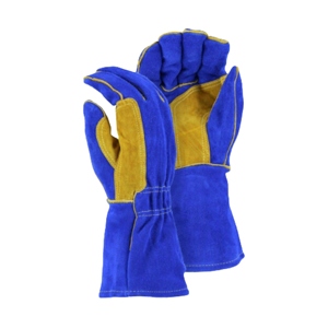 Gants de soudage de sécurité en cuir de vachette renforcé avec paume et pouce, certifiés CE, antistatiques, doublés polaire, protection intégrale contre la chaleur et les brûlures - Product Image 1