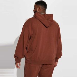 Sweat à capuche épais en coton lourd 400 GSM pour homme, design de logo personnalisé, sweat à capuche uni de haute qualité, tailles plus grandes pour homme - Product Image 4