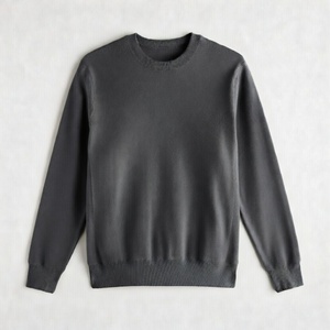 High Quality Custom Logo Cotton Velvet Fleece Drop Shoulder Super Soft Round Neck Women Men Unisex Sweater <b>Jumper</b> Sweatshirt - Product Image 6