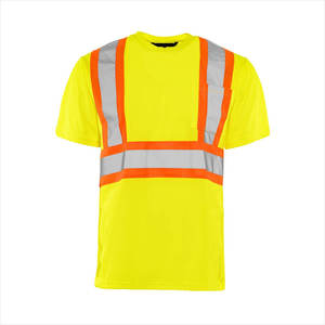 T-shirts de sécurité pour hommes, coupe ajustée, couleur unie, vente en gros, quantité importante, faible MOQ - Product Image 1