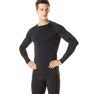 Chemises de compression légères pour hommes, design personnalisé, manches longues, vêtements de sport respirants et de couleur unie - Product Image 2