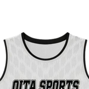 Maillot de lacrosse unisexe blanc et noir en polyester léger, vêtement de sport athlétique, uniforme d'équipe, vêtements de performance - Product Image 5