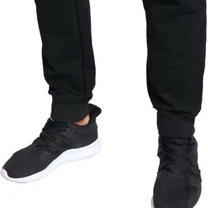 Pantalon de jogging noir pour homme avec cordon de serrage, taille élastique, poches zippées et bas de pantalon à revers – Style sportif - Product Image 6