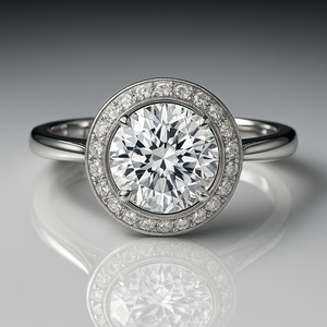 High Quality 925 Silver VVS Moissanite Diamond <b>Ring</b> with Round Cut and White Gold Overlay for Womens Wedding Engagement <b>Ring</b> - Product Image 3