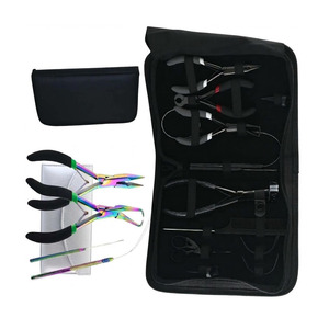 Hair Extension Tools Kit <b>Tape</b>-In Nano & <b>Micro</b> Bead Pliers Set with Loop Tool for Hair Extensions - Product Image 2