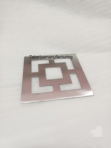 Sous-verres de luxe en acier inoxydable découpés au laser, motif géométrique classique, résistants à la chaleur, pour la vente en gros - Product Image 1