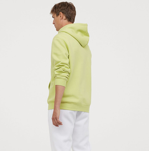 เสื้อฮู้ดดี้ผู้ชายสีเขียวมะนาวคุณภาพสูง ทรงปกติ ผ้าฝ้ายฟลีซ สไตล์สตรีทแวร์ - Product Image 1