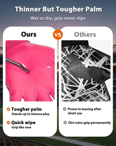 ถุงมือรับบอลอเมริกันฟุตบอล Pro Grip คุณภาพสูง ฝ่ามือเหนียวแน่น สีและโลโก้ปรับแต่งได้ น้ำหนักเบา - Product Image 4